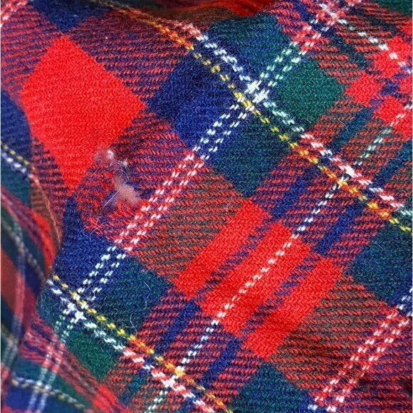 Vintage Pendleton Wool Scarf Red Tartan Plaid 60"‎ x 13.5" - Picture 3 of 3